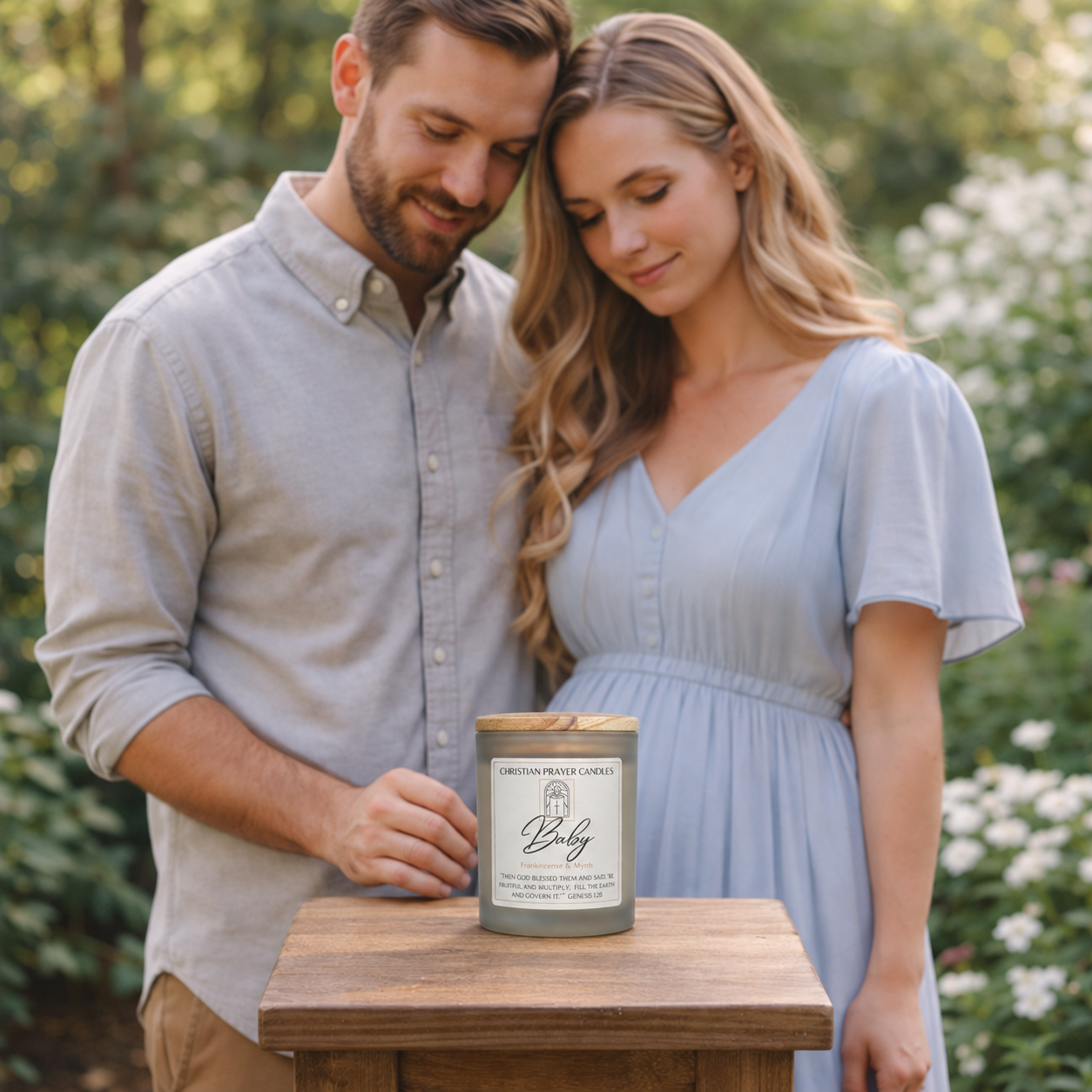 Baby prayer candle