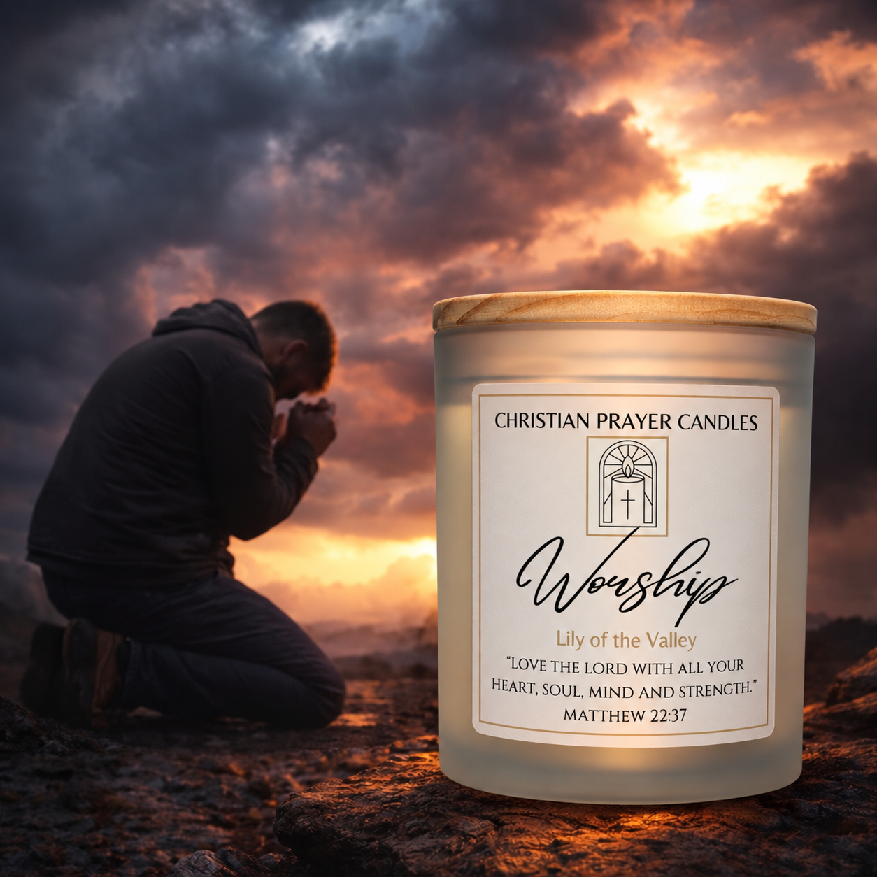 Worship prayer candle